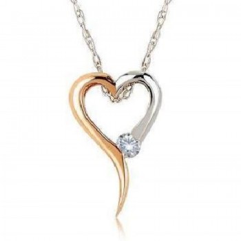 Budapesta-Halskette 14K Weißgold mit 0,02 Karat Diamant Sandra Ferretti