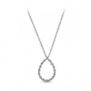 Oslo-Halskette 18K Weißgold mit 0,15 Karat Diamanten Sandra Ferretti