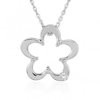Lüttich Halskette 14K Weißgold mit 0,02 Karat Diamant Sandra Ferretti