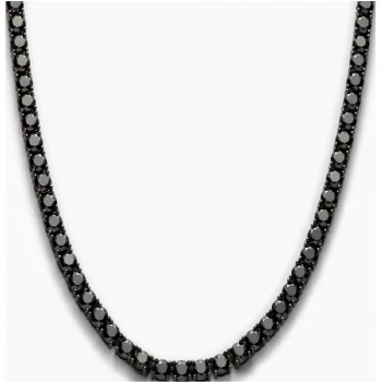 Colier Tennis din Argint 925 All Black placat cu Rodiu și Pietre Cubic Zirconia, 2.5mm  Sandra Ferretti
